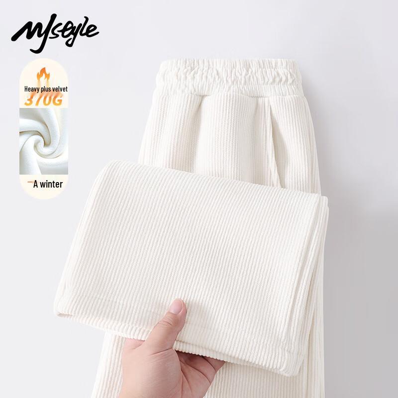 MJ STYLE Women's Winter Fleece-Lined Corduroy Pants