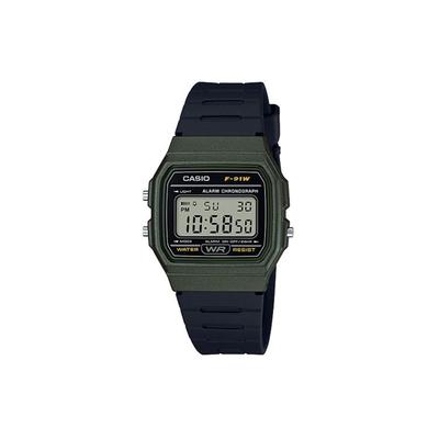 Youth Series Silicone Square Classic Retro Waterproof Digital Display Quartz Watch Men Watches Black F-91WM-3A