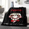 Custom Name Halloween horror Theme Printed Blanket - Perfect for Couch, Bed, Travel & Outdoor Use | Machine Washable, Cozy & Durable.
