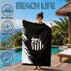 Powerful Football Crest Design Printed Microfiber Beach Towel, Soft And Absorbent, Quick-Dry, Ideal for Summer Travel, Beach Essential, Swimming Pool