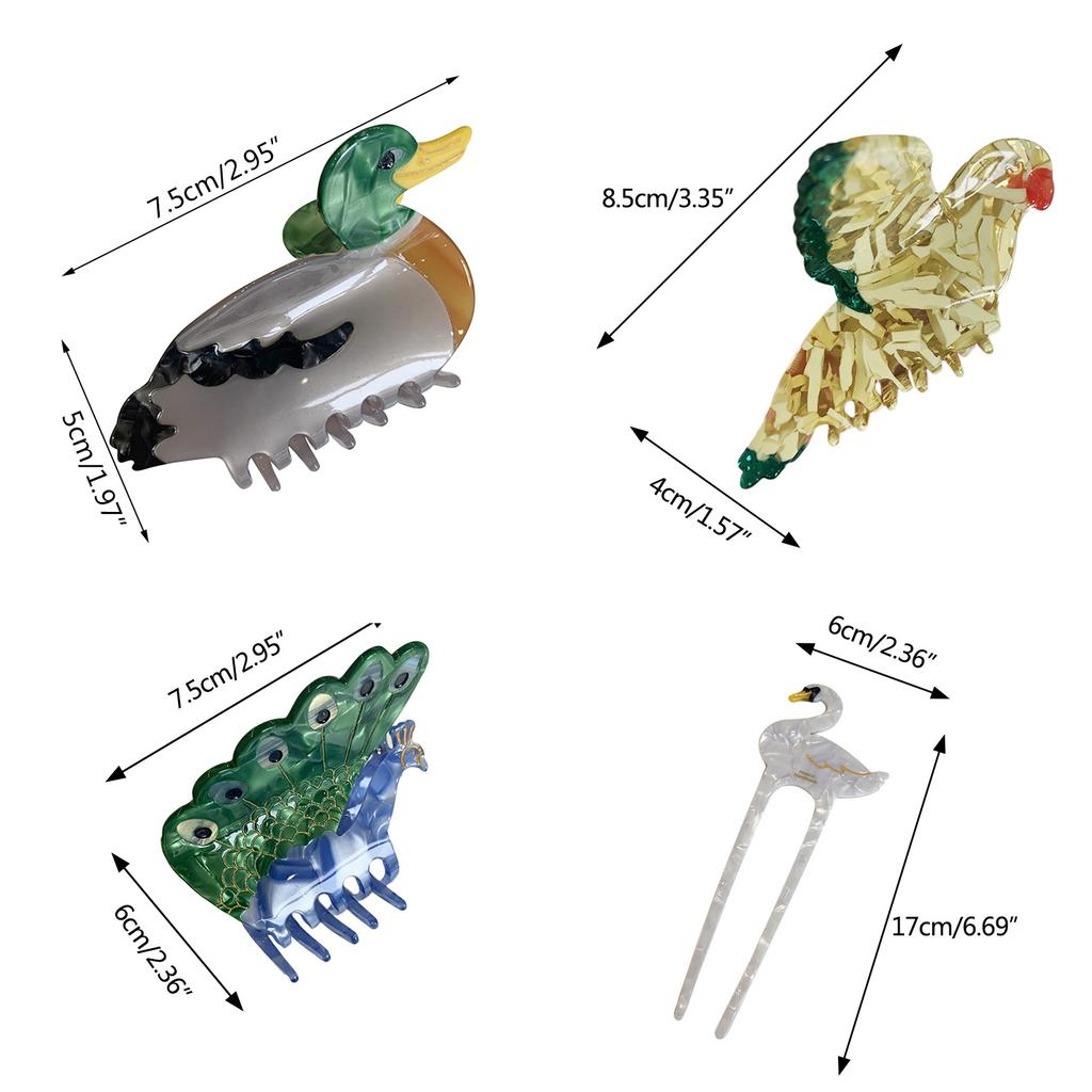 Cute Animal Hair Clip for Women Claw Clip Styling Hairpin Thick Hair Thin Hair Hair Accessories Headpiece Gift