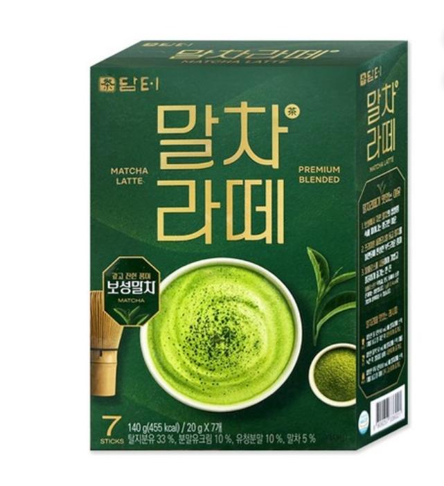 

Damtu Matcha Latte Powder 20g x 20 Sticks Korean Green Tea Latte Drink Mix 1 box
