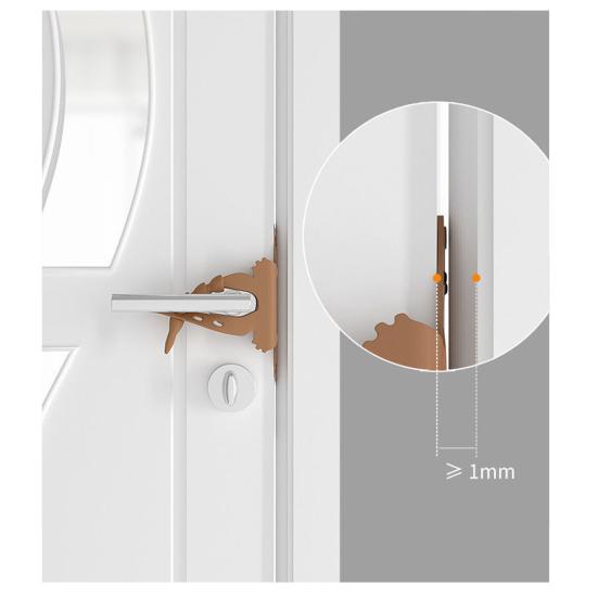 Tecknad Dörrdämpare Mjuk Justerbar Silikon Dörrlåsskydd Minskar Ljud Låshylsa Buffert Passar De Flesta Dörrar för Baby Sovrum Barnkammare