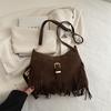 Women Summer Fringe Bohemian Retro Small Daily Crossbody Tote Bag
