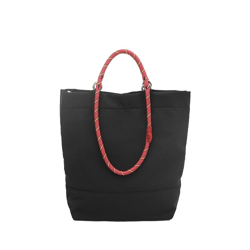 

Fashion Solid Color Nylon Versatile Tote Bags Work Purse Stylish Simple Top-Handle Bags Large Elegant Casual Youth Shoulder Bag чёрный