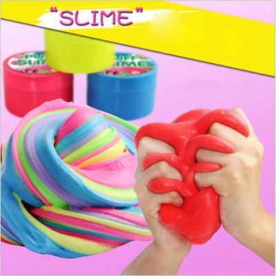 Colorful Fluffy   Scented Stress Relief No Borax Kids Toy Antistress Sludge Cotton Mud Release Clay Toy Plasticine Box