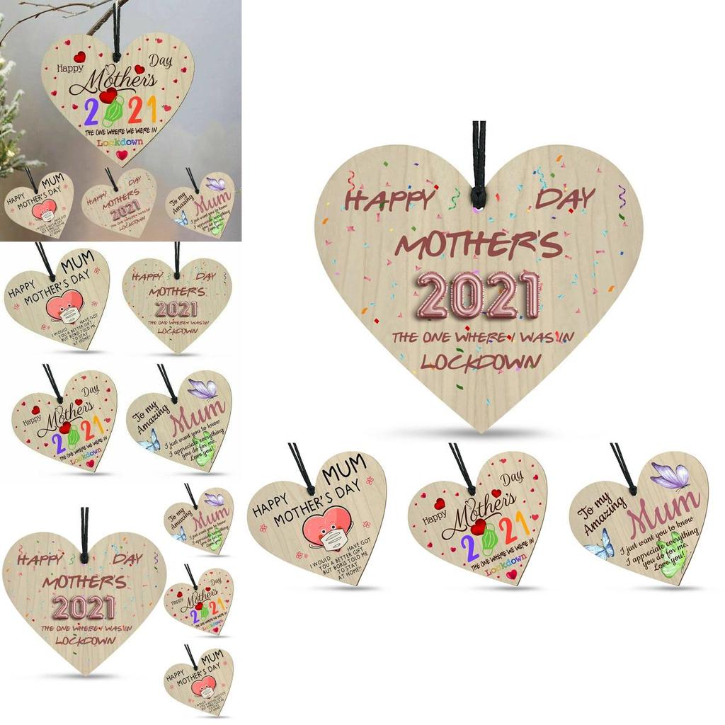Beautiful Wooden Heart Plaque With Black Rope Mothers Day Gift For Lockdown 2021