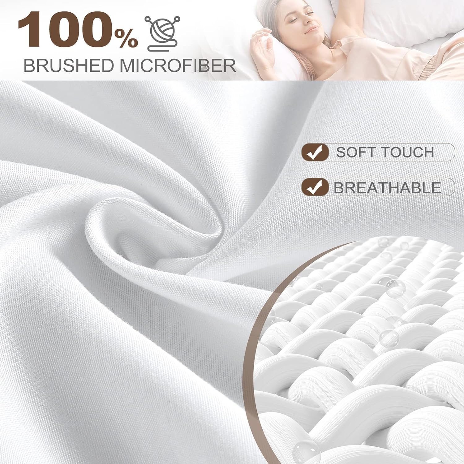 FreshCulture Twin Fitted Sheet Only 2 Pack - Hotel Quality Fitted Sheet Twin Size - Ultra Soft & Breathable - Brushed Microfiber - Deep Pocket -
