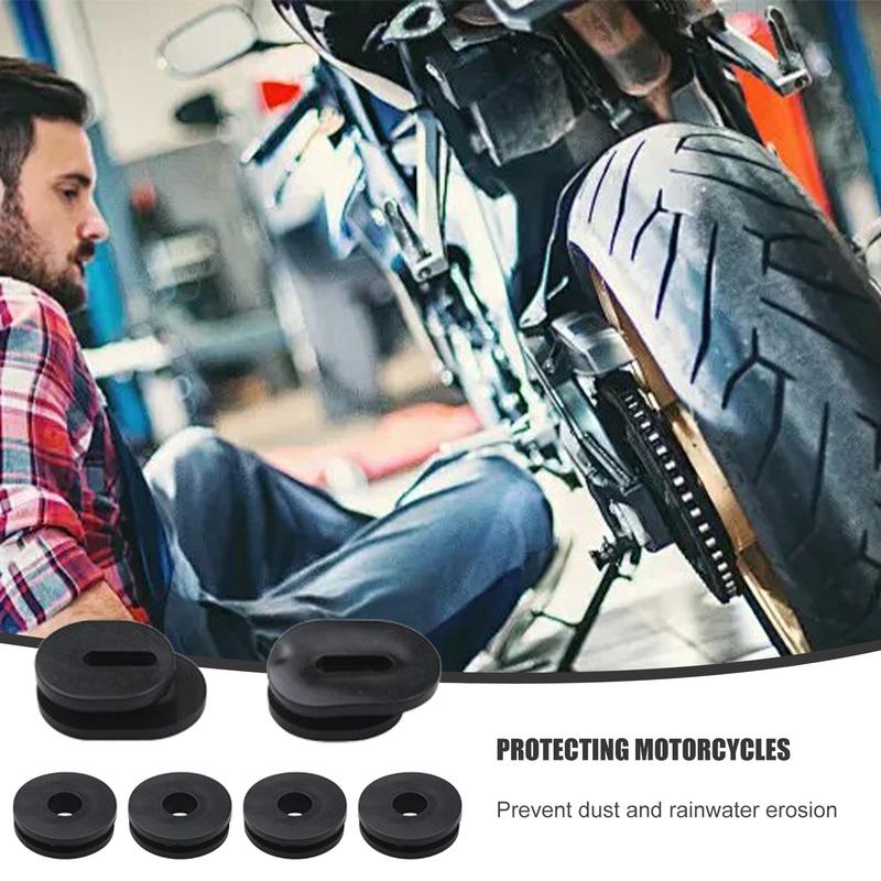 Solidna Gumowa Przelotka Owiewki Motocyklowej 6szt. Zestaw Przelotek Zbiornika Motocyklowego Uszczelka Pokrywy Owiewki Pokrywy Bocznej Podkładka Owalna Okrągła