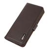KHAZNEH For iPhone 16 Pro Max Wallet Case Genuine Cow Leather Phone Cover RFID Blocking