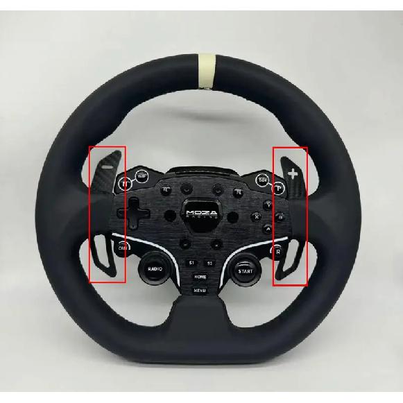 Carbon Fiber Extension Paddle Shifter Adapter For MOZA R5 R3 ES ESX Racing Car Game Mod Steering Wheel Accessories
