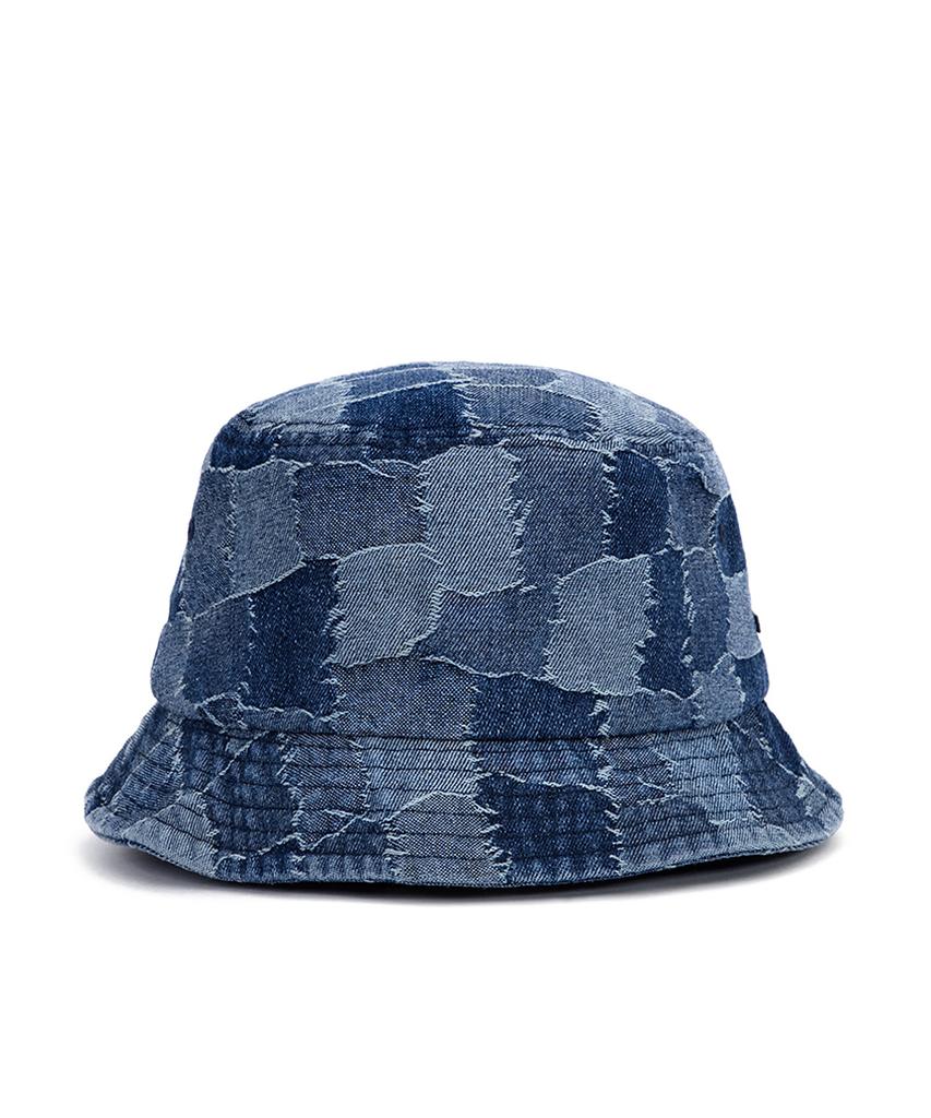 BLACKBLOND Vividi Patchwork Denim Bucket Hat (Blue)