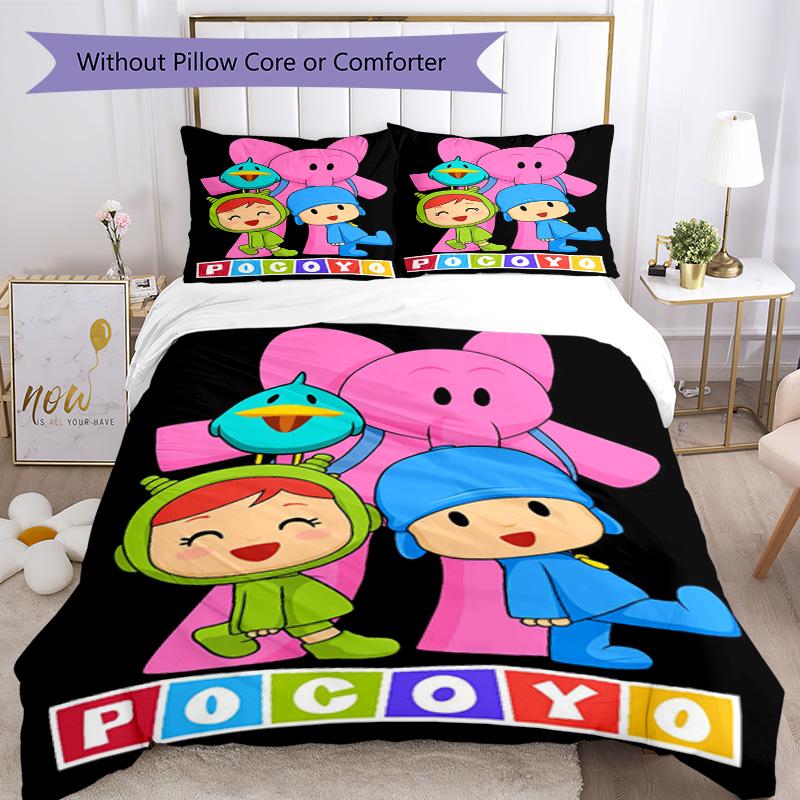 Pocoyo Quilt Cover Set Design for Dormitory Soft Fabric Christmas Gift