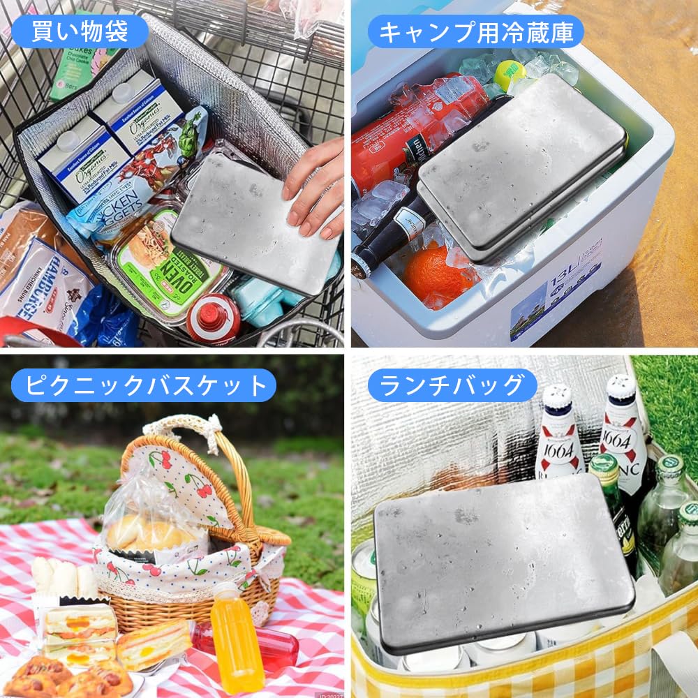 Ghiaccioli Monster in acciaio inossidabile perfetti per portapranzo e set da 2, a lunga durata, potenti, refrigeranti, a lunga durata, riutilizzabili, sottili,