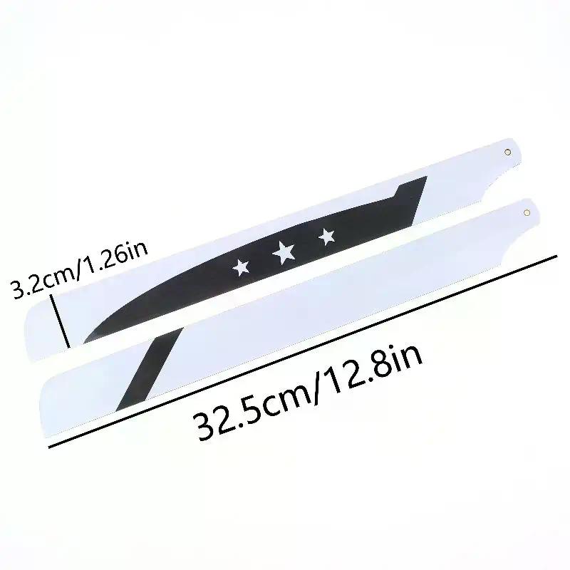 For 450 Series RC Helicopter Glass Carbon Main Rotor Blade Replacement Parts DIY RC Helicopter Propeller Accessories 1Pair