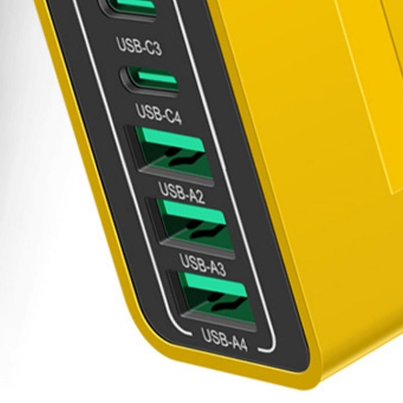 150W USB Wall Charging Adaoter 8 Port USB Type C Multi Port Fast Charging Phone Charging Adapter For Smartphones Tablet