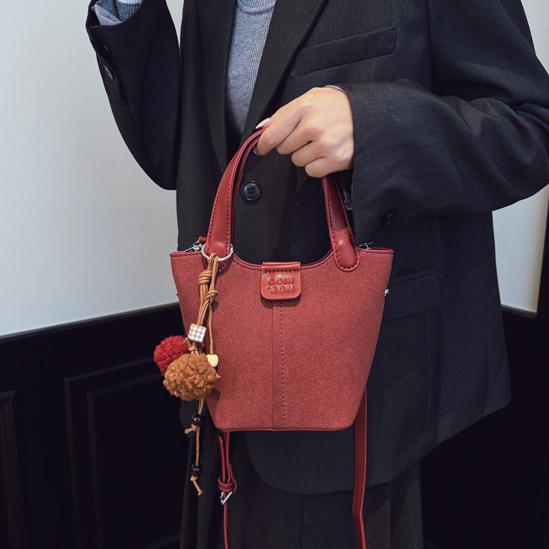 Niche Suede Frosted Handbag: Women's 2025 One-Shoulder & Crossbody Bag