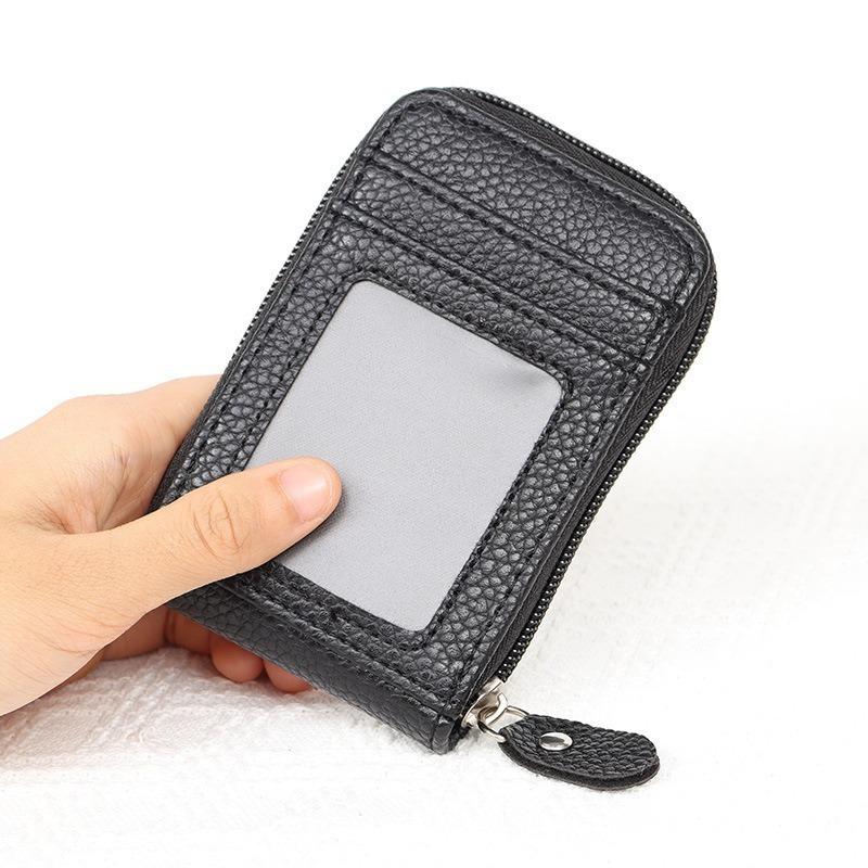 Card Bag Multi-card Organ Zipper Wallet Color Multi-color Candy Color Pu Bag Customized On Demand