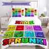 Set Biancheria da Letto a Tema Sprunki con Nome Personalizzato 3 Pezzi Chiusura Copripiumino Include 1 Copripiumino e 2 Federe per Tutte le Stagioni Decorazione Camera da Letto