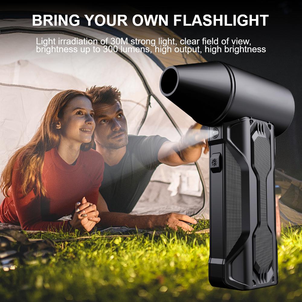 Portable Air Blower For BBQ Turbo Jet Fan 130000RPM Strong Blowing Household Cleaner Air Duster Pump Camping Mat Pillow Inflator