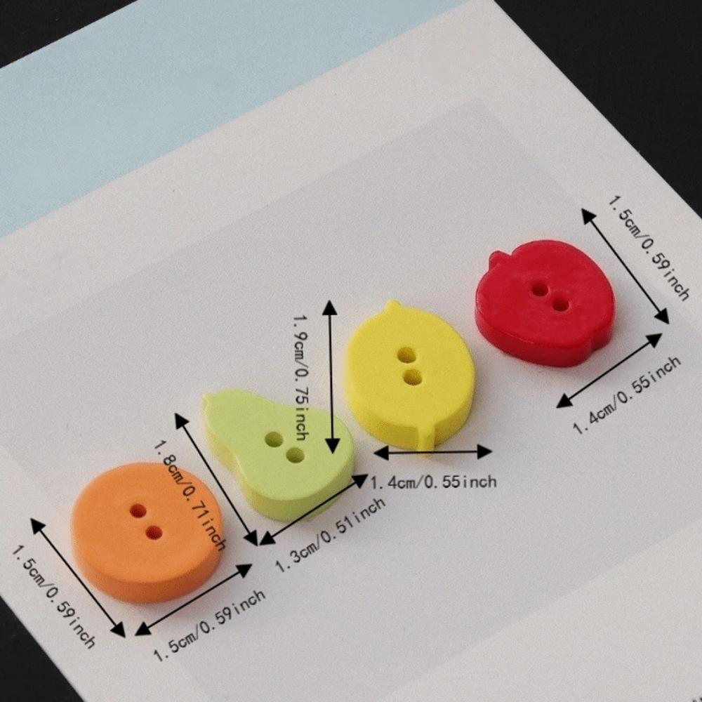 40pcs Creative Mango Buttons Peach Orange Buttons Fashionable Colored Fruits Buttons Clothing Coat