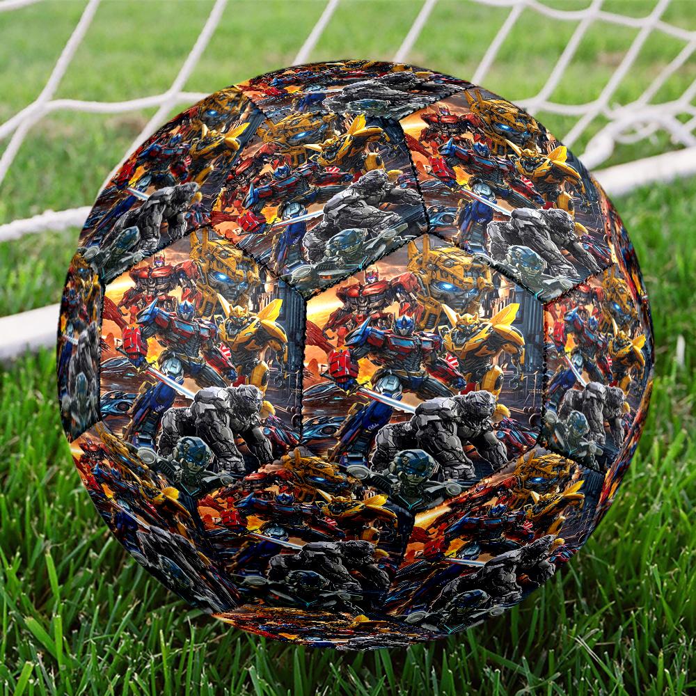 Pallone da Calcio Misura 5 Tema Transformers, Adatto Sia per Partite Indoor che Outdoor, un Regalo Adatto a Tutti.
