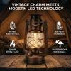 LED Vintage Camping Lantern Battery Powered Retro Camping Light Waterproof Hanging LED Tent Lamp for Outdoor Hiking Fishing