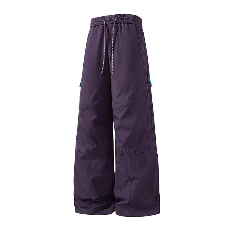 Outdoor Soft Shell Charge Pants Women's Men's Autumn Mountain Functional Wind Mountaineering Sweatpants Side Zipper Wide Leg Casual Pants