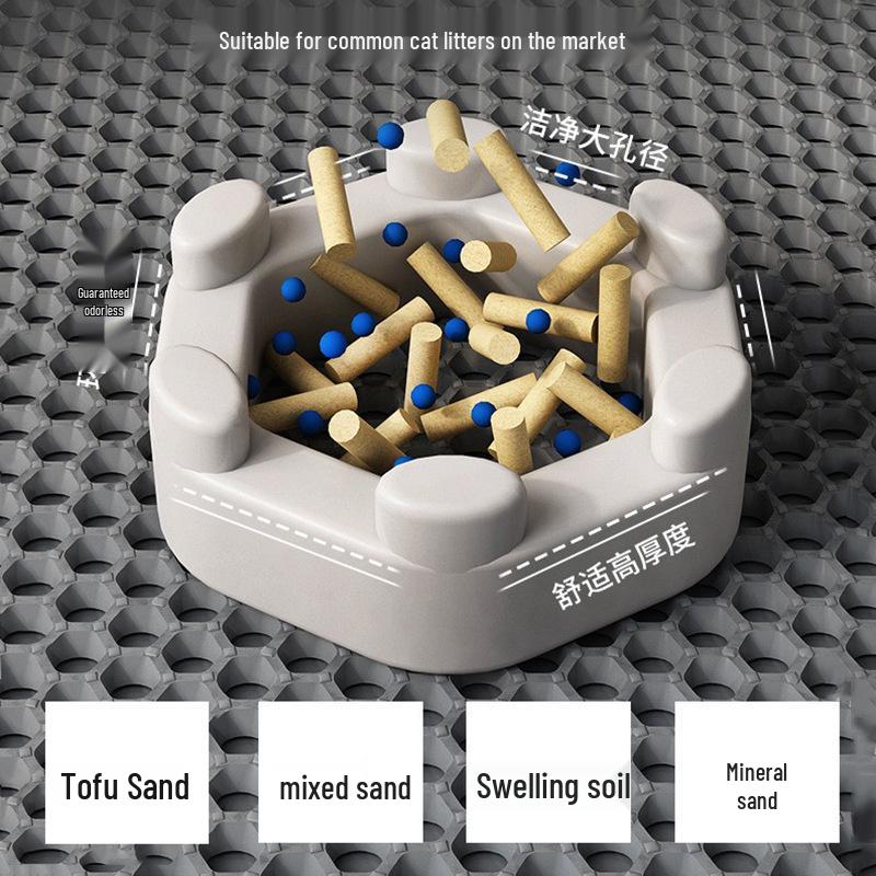 Extra Large Washable Cat Litter Box Mat - Anti-Splash, Anti-Tracking, Double Layer EVA Filter