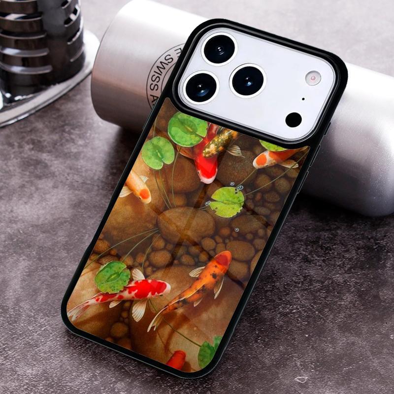 

Koi Carp Fish Painting Phone Case for iPhone 17 16 15 Pro Max Air 14 13 12 11 Plus Shockproof Cover iPhone 13