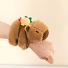 Pulsera de peluche con forma de carpincho, adorable animal de peluche, con forma de carpincho kawaii, ideal como anillo de mano para niños, juguetes divertidos.