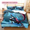 Greninja Battle Pokemon Bedding Set, Cool Duvet Cover Pillowcase for Bedroom Home, Unique Gift for Pokemon Fans
