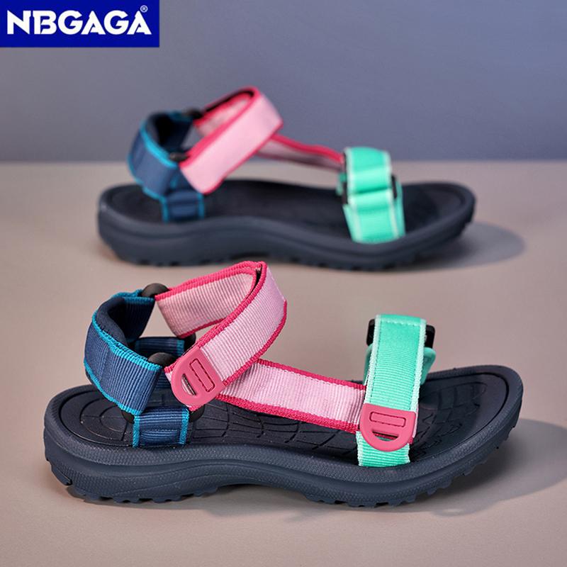Summer Children Girls' Breathable Sandals Fashion Casual Beach Shoes Comfortable Student Kids Soft Sole Walking Sandals
