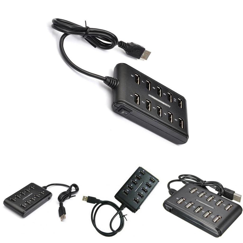 Exceptional 10 Port High Speed Extension Cable Usb 2.0 Double Row Hub Adapter For Laptop Pc