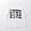 Surreal Multi Huunisex Eyes Collage T Shirt Y2k Dark Aesthetic Graphic Tee Oversized Streetwear Casual Cotton Short Sleeve Tops