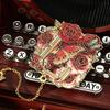 1PC Creative Rose Clock Theme Reading Mark Bookclip Metal Bookmark Reading Enthusiast Office Plan Student Supplies