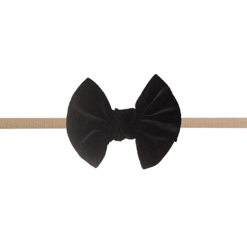 New baby golden velvet bow headband, baby girl does not hurt the skin hair accessories headband Babyhairband