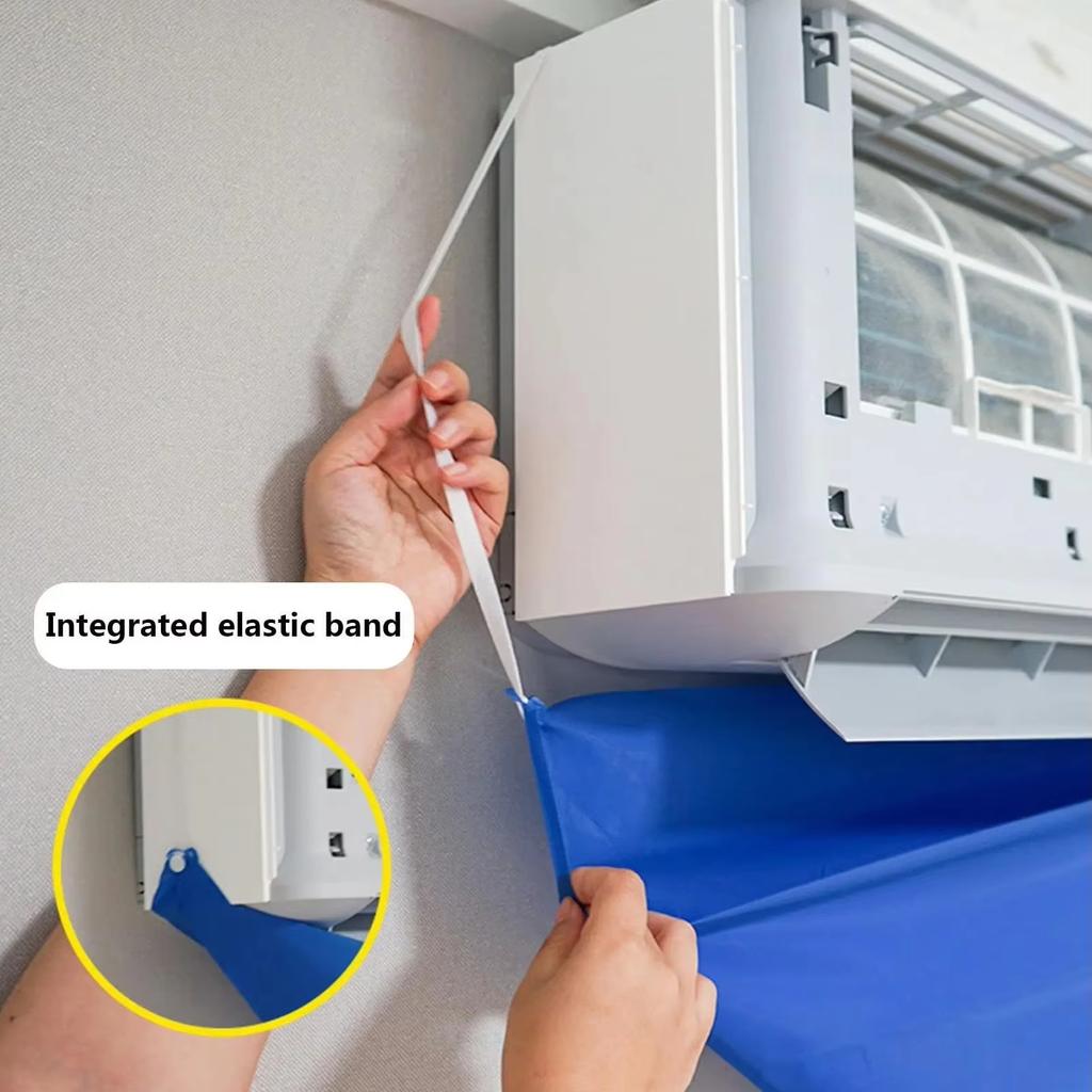 Air Conditioner Cleaning Cover Kit,Water-Proof Dirtproof Cleaning Bag for Household Wall-Mounted Air Conditioner Cleaning Tools