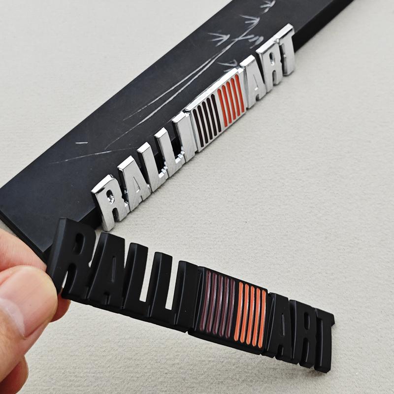 3D Metal Car Styling Logo RalliArt Rear Trunk Emblem Badge For Mitsubishi RalliArt Lancer Ralli Art 9 10 Asx Sticker Accessories UN1