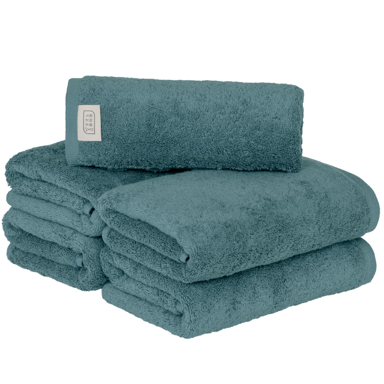 

Towel Laboratory Mini Bath Dark Set of JapanTechnology [Naturally Soft] #024 Towels, Blue, 5, Soft, Thick, Smooth, Long-Lasting, Fast-Absorbent,