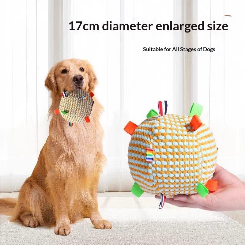 Brinquedo de Pelúcia Mastigável para Pet Brinquedo Criativo com Apito para Cachorro Resistente à Mordida Brinquedos para Cachorro de Auto Prazer Para Aliviar o Tédio Brinquedo Vocal Bola Suprimentos para Pet
