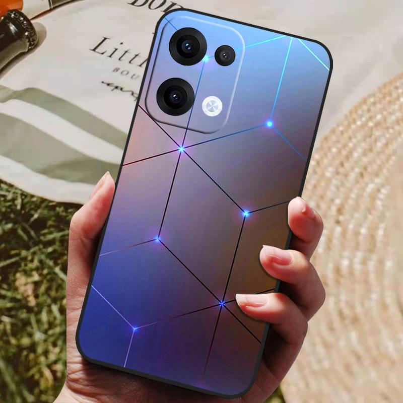 For Oppo Reno 13 Pro Case Black Silicone TPU Soft Phone Cover for Coque ppo Reno13 Pro 13Pro 5G Protective Back Shells Fundas