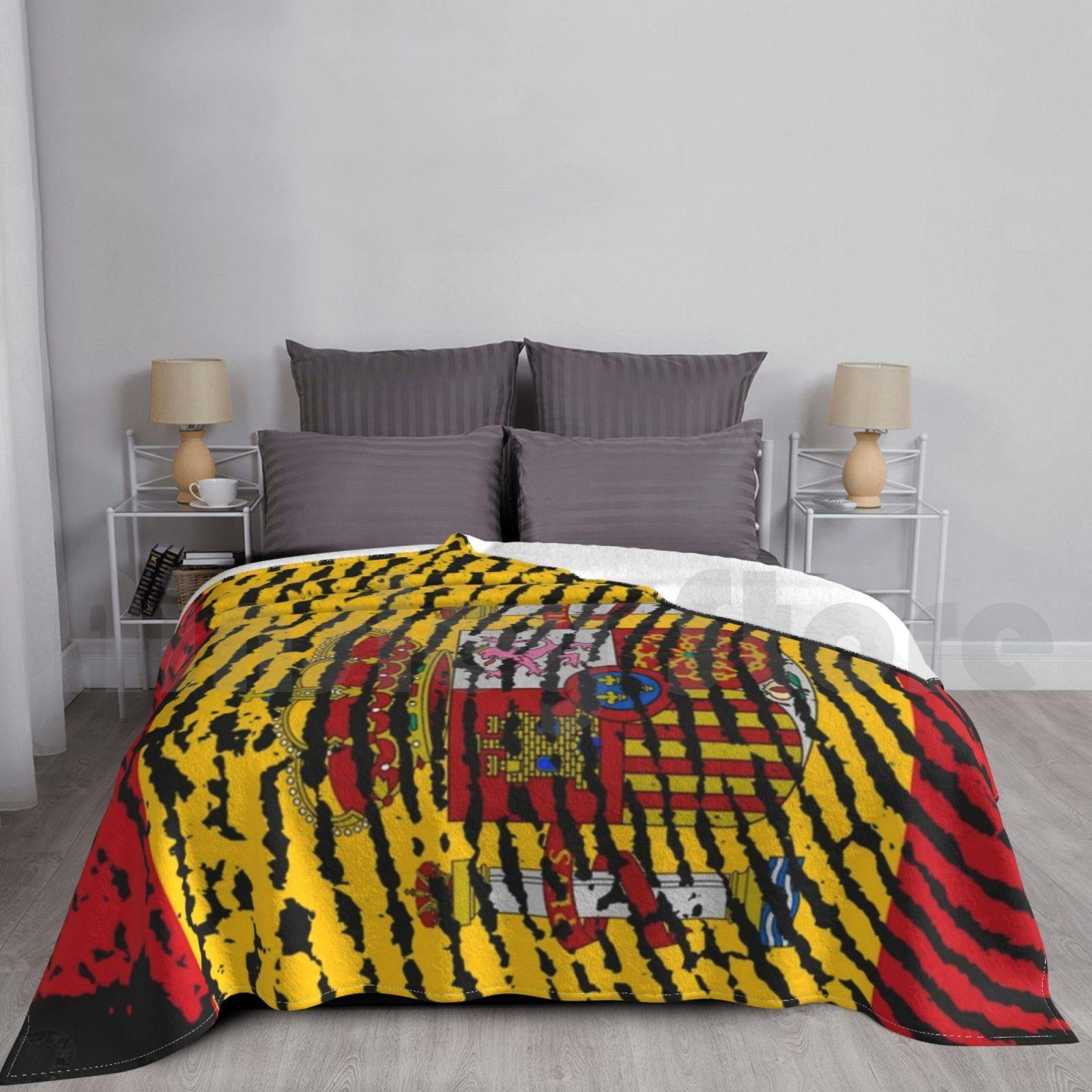 Spain Flag Blanket Fashion Custom 2826 Spain Spain Flag Spain Spain Spain National Flag Spain Mouth Spain Size: 75*100cm, Weight: 230 GSM