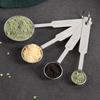 4Pcs Long Handle Measuring Cups Set Stainless Steel Coffee Sugar Scoop  Measuring Scale