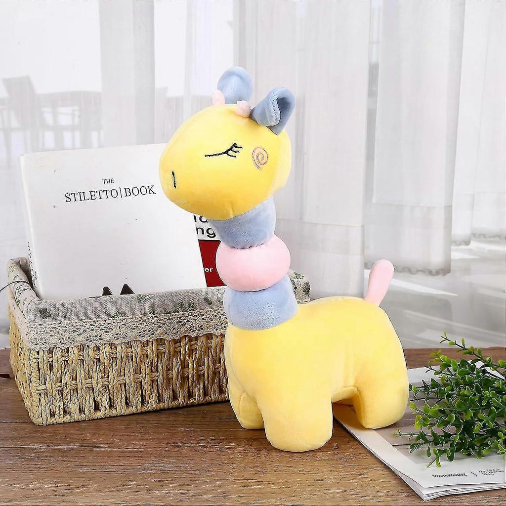 Giraffe Plush Toy, 35cm Soft Plush Dolls, Cute Giraffe Plushie Doll, Stuffed Animal Toys, Throw Cushion Doll, Cuddly Figures Plush(Yellow)