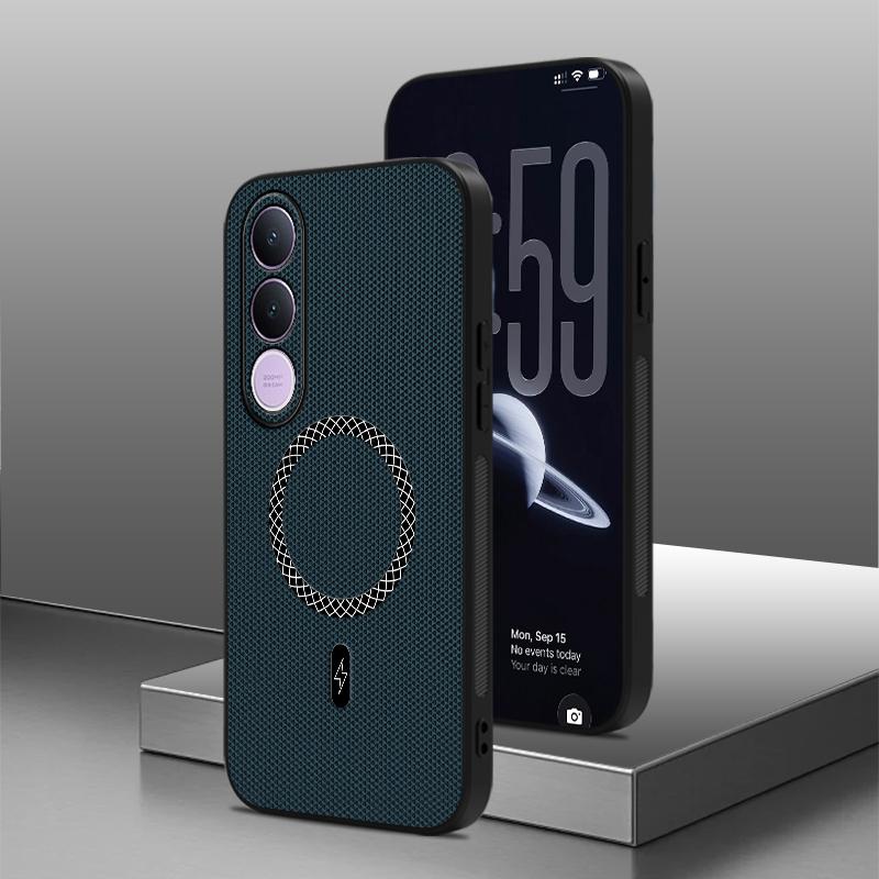 Pour vivo V70 FE Coque Cuir de Luxe Magnétique Brossée Pour vivo V70 FE Pare-chocs Anti-choc Funda
