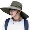 Detachable Hat Top Large Brim Sun Hat Foldable Sun Protection Hat Sports Fisherman Hat  Man