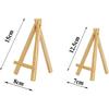 Mini Wooden Easels Display - 3Inch Mini Easel & Canvas Collection, Mini Natural Wood Display Easel (Pack of 9 Easels)