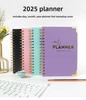 Agenda Mensile A5 2025: Calendario Inglese con Rilegatura a Spirale in Raffinata Scatola Regalo, Logo Personalizzato Disponibile