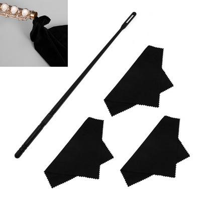 Kit di pulizia per flauto in plastica con panno per pulizia in microfibra, 4 pezzi/lotto